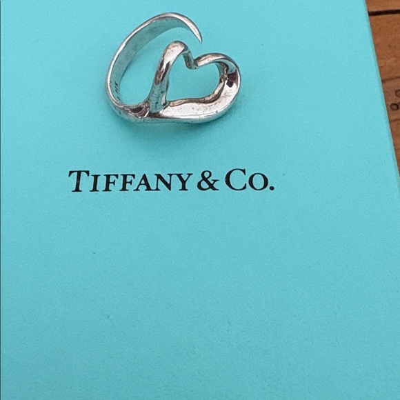 Tiffany & Co. Jewelry - Tiffany & Co. Open Heart Ring Elsa Peretti Sterling Silver 925 Size 6 VGUC